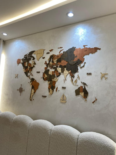 Carte du Monde en Bois – Transformez votre mur en œuvre d’art… en 15 minutes