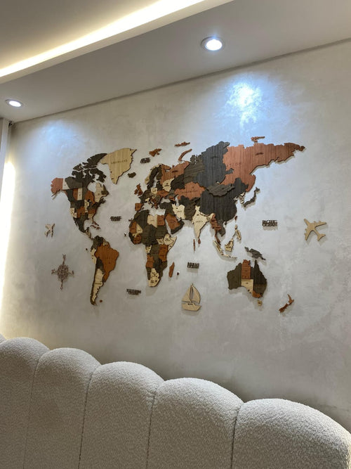 Carte du Monde en Bois – Transformez votre mur en œuvre d’art… en 15 minutes