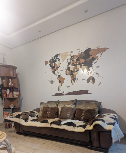 Carte du Monde en Bois – Transformez votre mur en œuvre d’art… en 15 minutes
